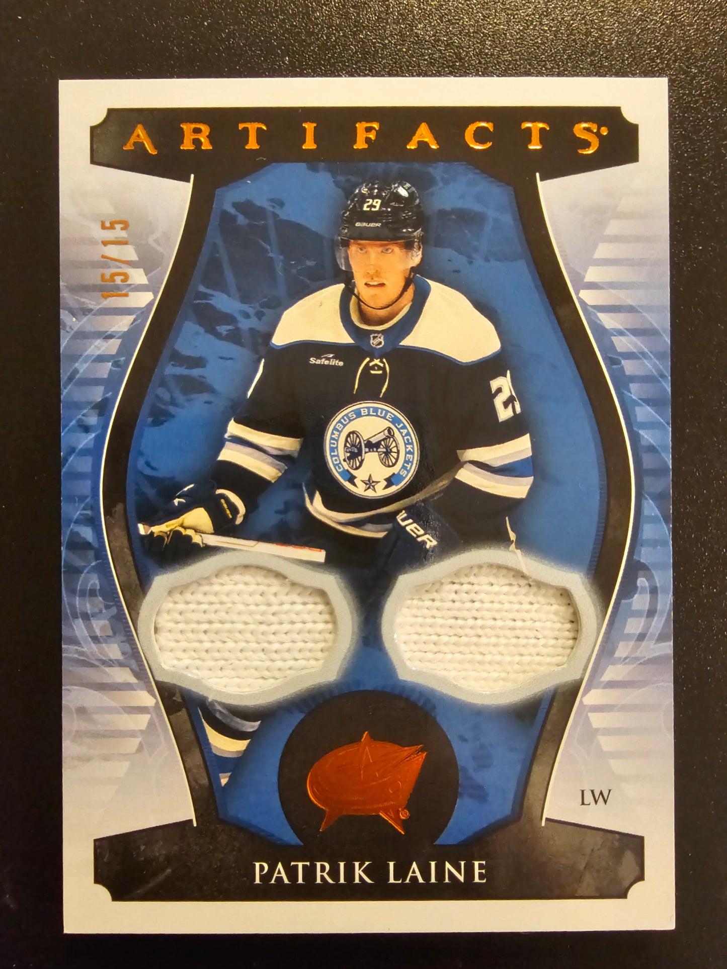 2023-24 Artifacts Materials Orange Patrik Laine #29 /15