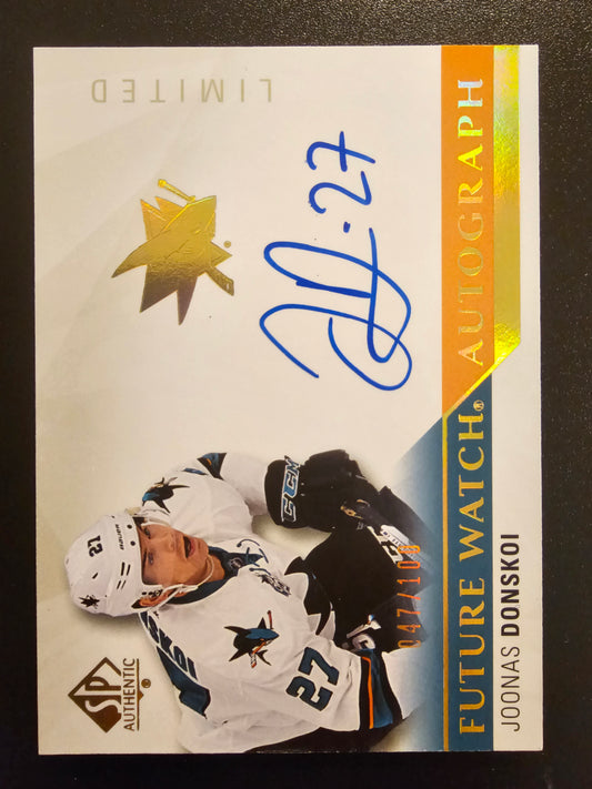 2015-16 Upper Deck SP Authentic Future Watch - Limited Autographs Joonas Donskoi #256 /100 RC