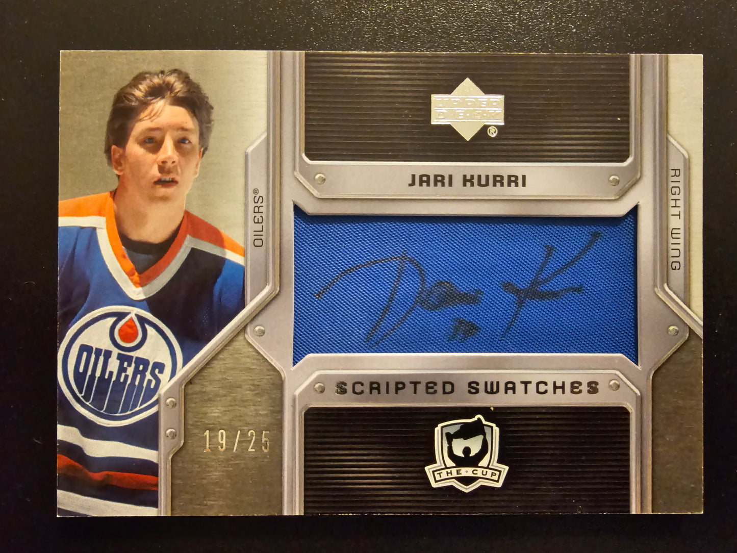 2006-07 Upper Deck The Cup - Scripted Swatches Jari Kurri #SS-JK /25