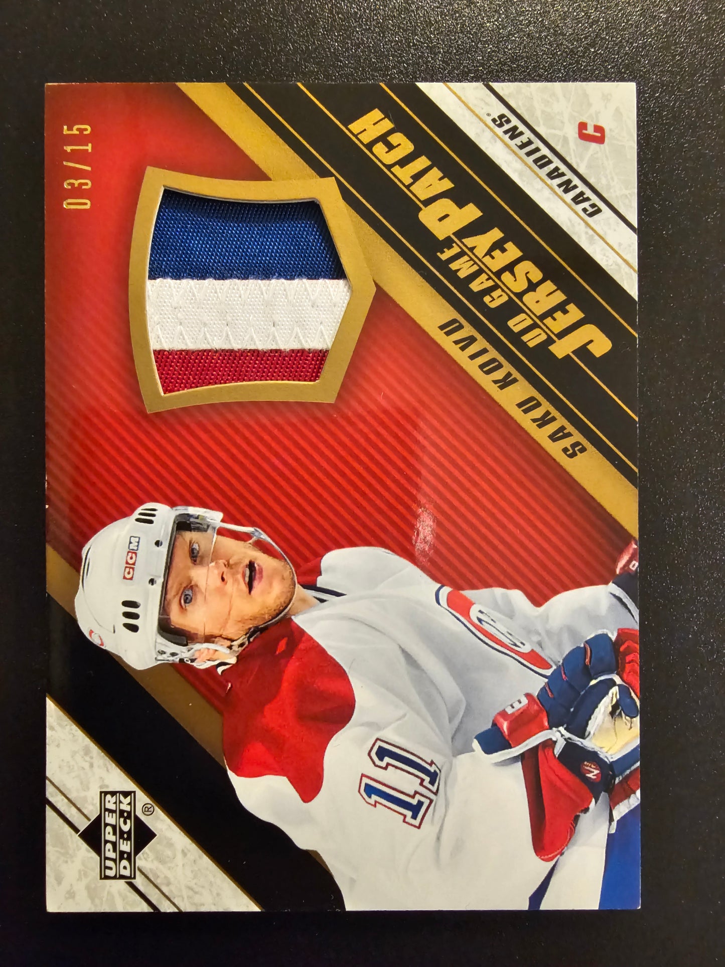 2005-06 Upper Deck UD Game Jersey Patch Saku Koivu #P-SK /15