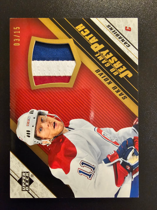 2005-06 Upper Deck UD Game Jersey Patch Saku Koivu #P-SK /15