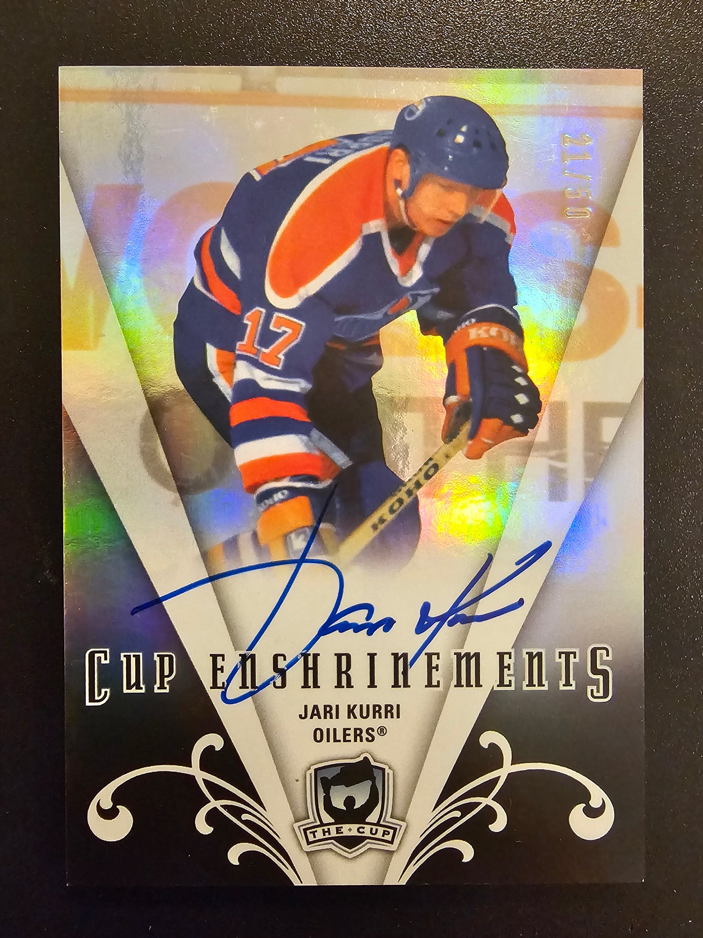 2007-08 Upper Deck The Cup - Cup Enshrinements - Jari Kurri #E-JK /50