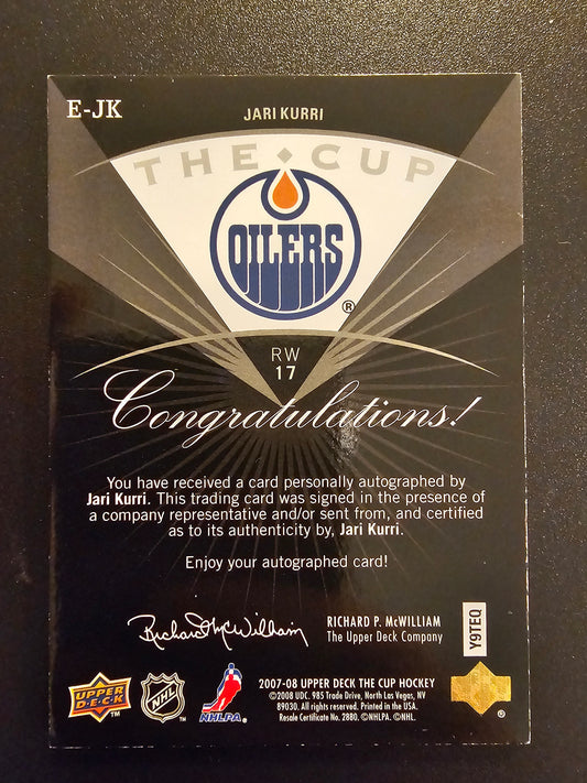 2007-08 Upper Deck The Cup - Cup Enshrinements - Jari Kurri #E-JK /50