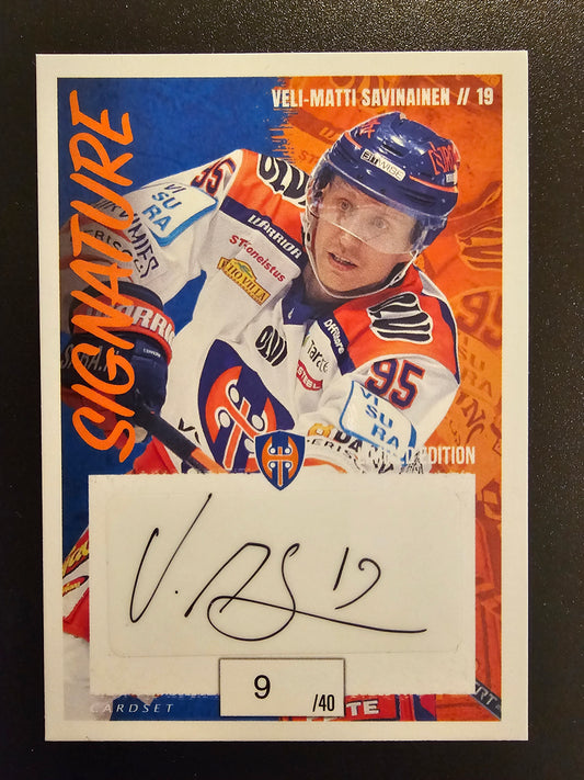 2022-23 Cardset Limited Edition Signature Veli-Matti Savinainen /40
