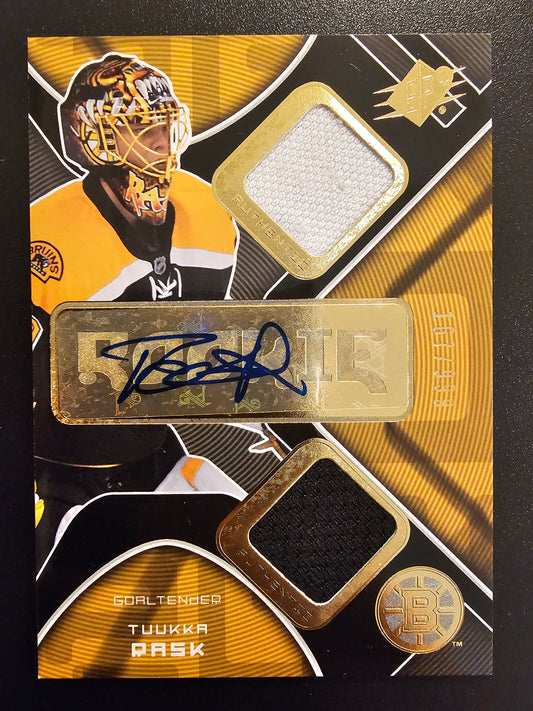 2007-08 Upper Deck SPx Tuukka Rask JSY AU #193 /999 RC