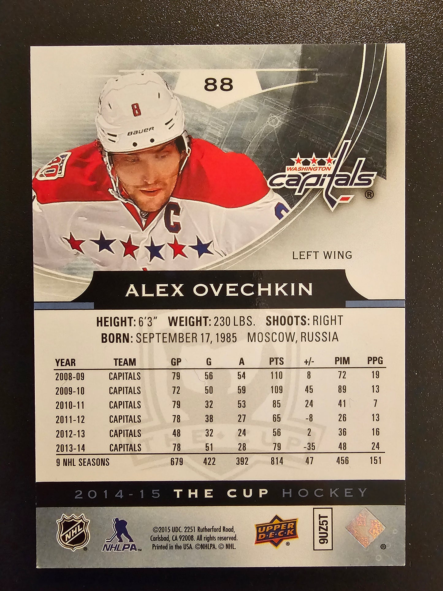 2014-15 Upper Deck The Cup - Alex Ovechkin #88 /249
