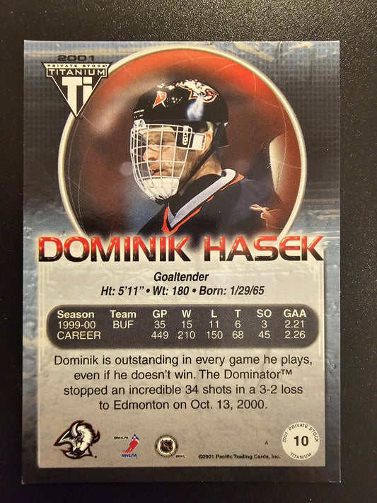 2000-01 Titanium Blue Dominik Hasek #10 /39