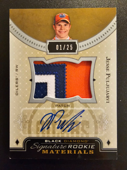 2016-17 Upper Deck Black Diamond - Signature Rookie Materials - Jesse Puljujarvi #SRP-JP /25 RY