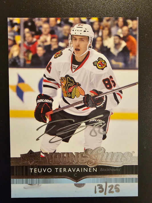 2015-16 Upper Deck Buybacks Autographs '14-15 Teuvo Teravainen Young Guns #214G /25