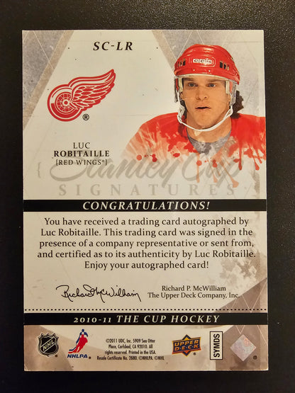 2010-11 Upper Deck The Cup - Stanley Cup Signatures Luc Robitaille #SC-LR /50