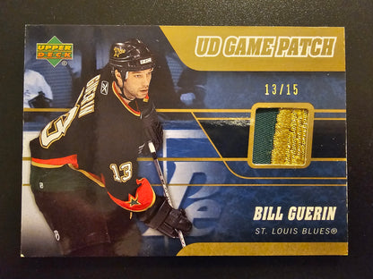 2006-07 Upper Deck Series 1 - UD Game Patch Bill Guerin #J-BG Jersey numbered 13/15