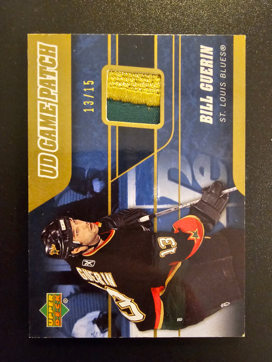 2006-07 Upper Deck Series 1 - UD Game Patch Bill Guerin #J-BG Jersey numbered 13/15