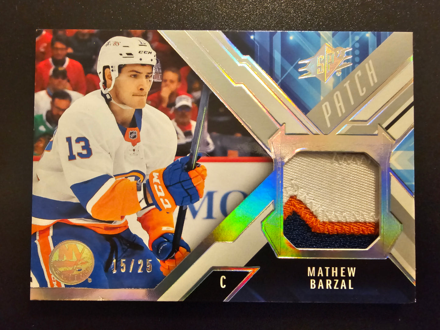 2021-22 Upper Deck SPx - Jersey - Patch Matthew Barzal #J-MB /25