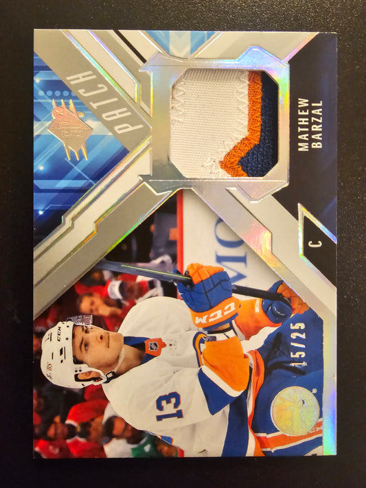 2021-22 Upper Deck SPx - Jersey - Patch Matthew Barzal #J-MB /25