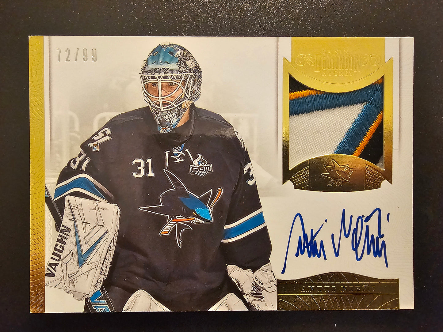 2013-14 Panini Dominion - Autograph Patches Antti Niemi #AP-AN /99