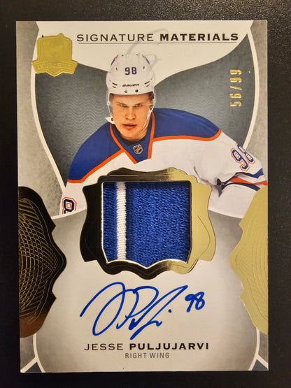 2016-17 Upper Deck The Cup - Signature Materials Jesse Puljujarvi #SI-JP /99 RY