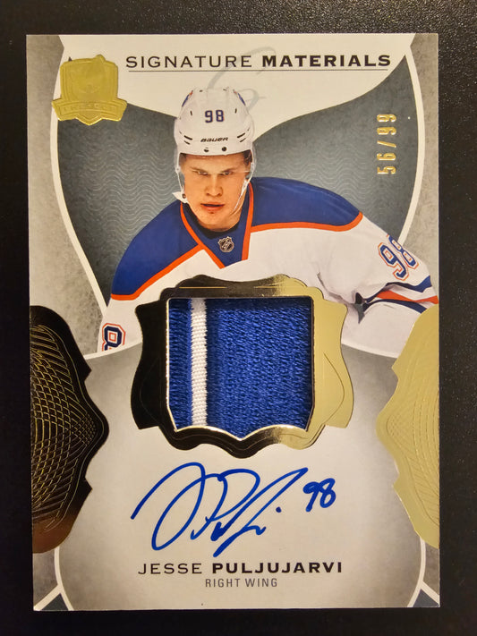 2016-17 Upper Deck The Cup - Signature Materials Jesse Puljujarvi #SI-JP /99 RY