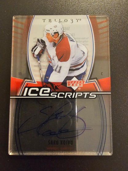 2006-07 Upper Deck Trilogy - Ice Scripts - Saku Koivu #IS-SK