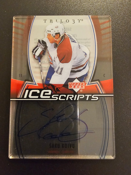 2006-07 Upper Deck Trilogy - Ice Scripts - Saku Koivu #IS-SK