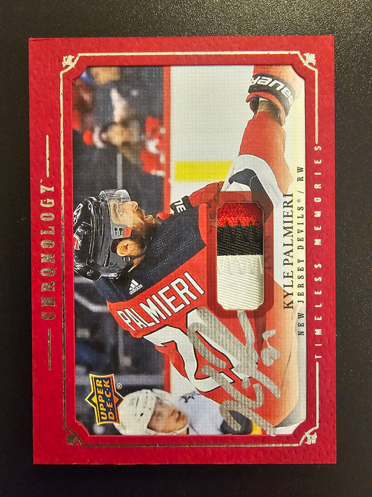 2019-20 Upper Deck Chronology - Canvas Autographs - Red Memorabilia Kyle Palmieri #CA-KP