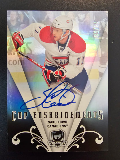 2007-08 Upper Deck The Cup - Cup Enshrinements Saku Koivu #E-SK /50