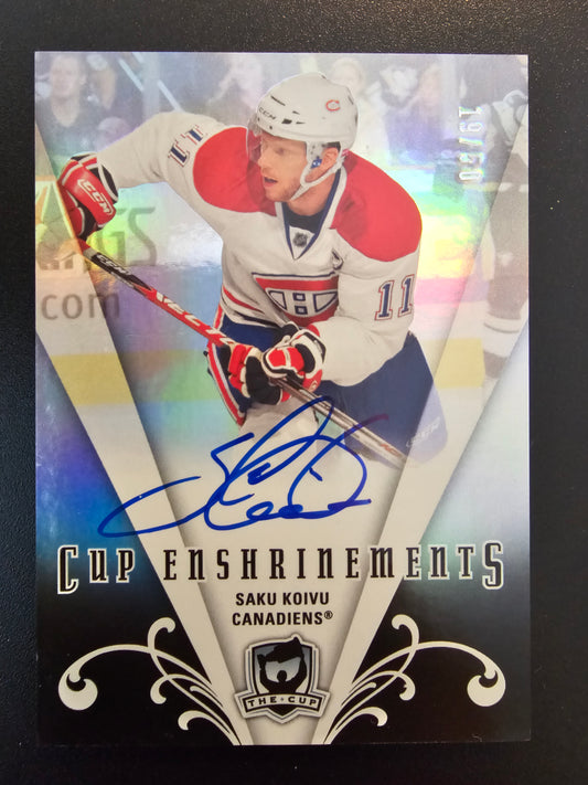 2007-08 Upper Deck The Cup - Cup Enshrinements Saku Koivu #E-SK /50