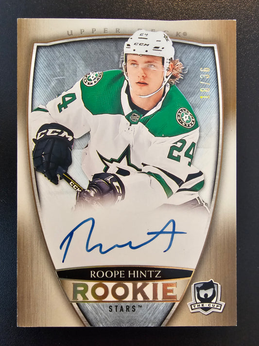 2018-19 Upper Deck The Cup - Gold Spectrum Foil Rookie Autographs Roope Hintz #131 /36 RC