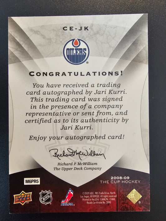 2008-09 Upper Deck The Cup - Enshrinements Jari Kurri #CE-JK /50