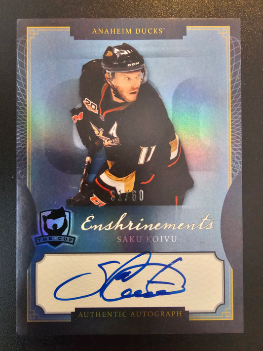 2013-14 Upper Deck The Cup - Enshrinements - Saku Koivu # CE-SK /60