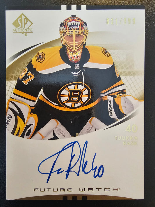 2007-08 Upper Deck SP Authentic Future Watch - Tuukka Rask #201 /999 RC