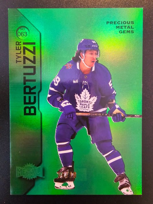 2023-24 Skybox Metal Universe - Precious Metal Gems Green Tyler Bertuzzi #063 /10