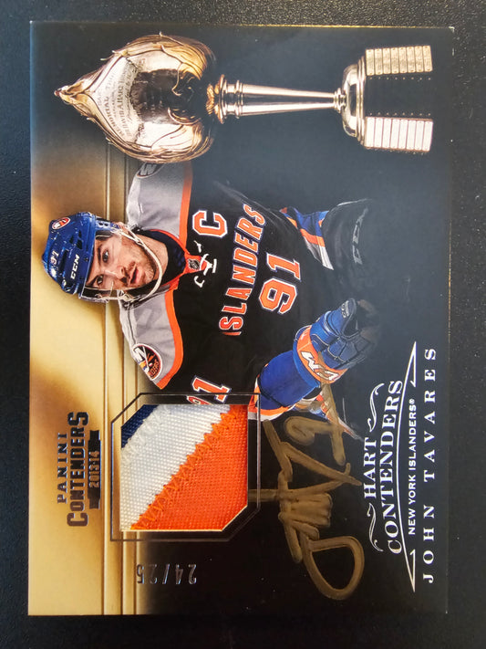 2013-14 Panini Playoff Contenders - Hart Contenders - Patch Signatures John Tavares #HC-JT /25