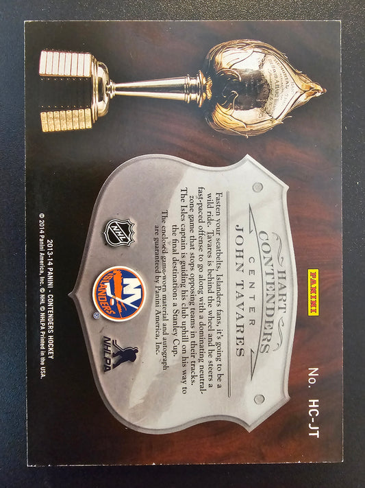 2013-14 Panini Playoff Contenders - Hart Contenders - Patch Signatures John Tavares #HC-JT /25