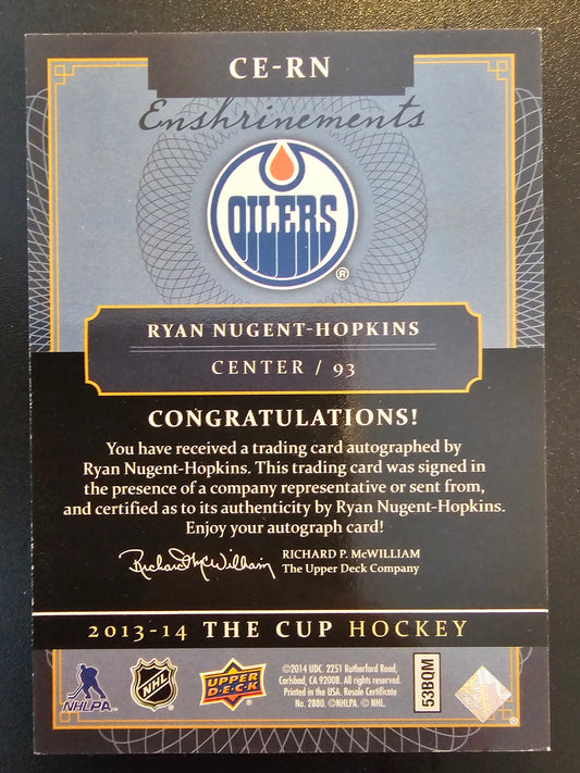 2013-14 Upper Deck The Cup Enshrinements Ryan Nugent-Hopkins #CE-RN /60