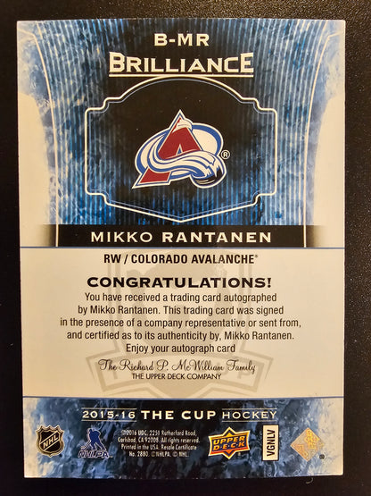 2015-16 Upper Deck The Cup - Brilliance Autographs - Mikko Rantanen #B-MR RY