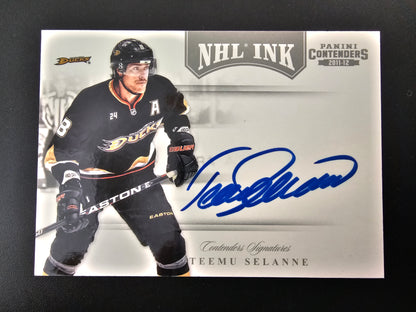 2011-12 Panini Playoff Contenders - NHL Ink - Teemu Selanne #1