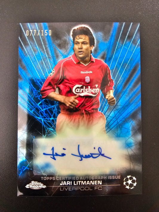 2023-24 Topps Chrome Blue Lazer Auto - Jari Litmanen #BLA-JL /150