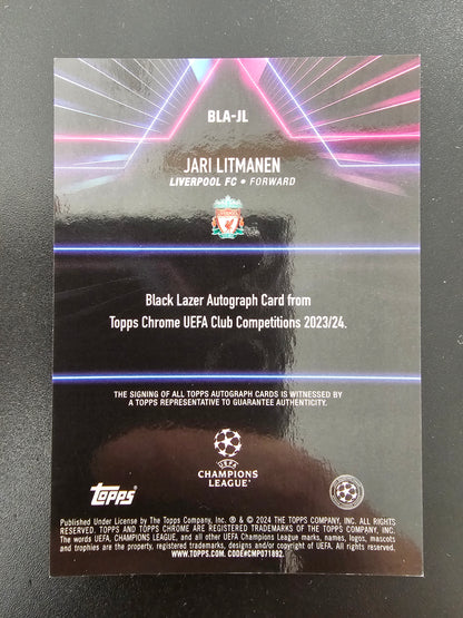 2023-24 Topps Chrome Blue Lazer Auto - Jari Litmanen #BLA-JL /150