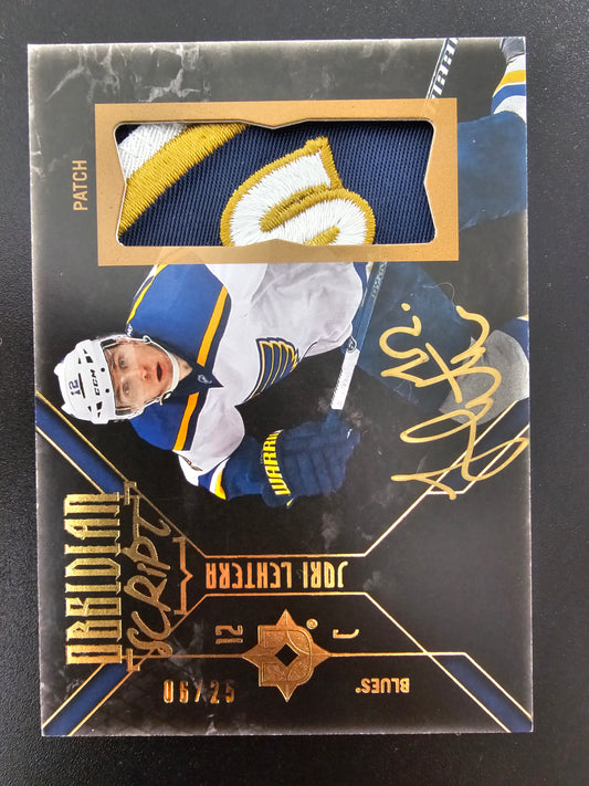 2014-15 Upper Deck Ultimate Collection - Obsidian Script - Materials Jori Lehtera #OS-JL /25 RY