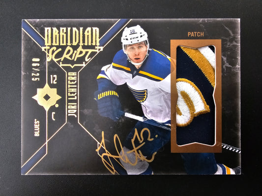 2014-15 Upper Deck Ultimate Collection - Obsidian Script - Materials Jori Lehtera #OS-JL /25 RY