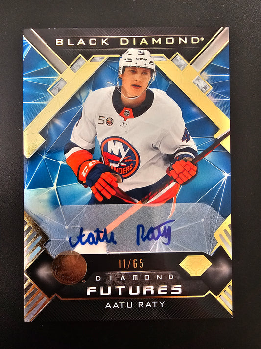 2022-23 Upper Deck Black Diamond  Futures Autograph - Aatu Raty #BDF-AR /65 RY