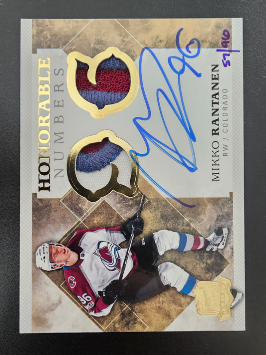 2017-18 Upper Deck The Cup - Honorable Numbers - Mikko Rantanen #HN-MR /96