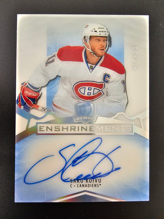 2020-21 Upper Deck The Cup - Enshrinements - Saku Koivu #E-SK /99