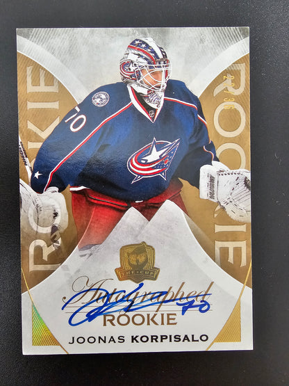 2015-16 Upper Deck The Cup - Gold Spectrum Foil Autographed Rookie - Joonas Korpisalo #129 /36 RC