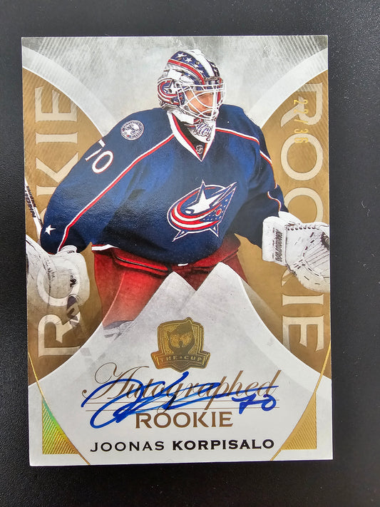 2015-16 Upper Deck The Cup - Gold Spectrum Foil Autographed Rookie - Joonas Korpisalo #129 /36 RC