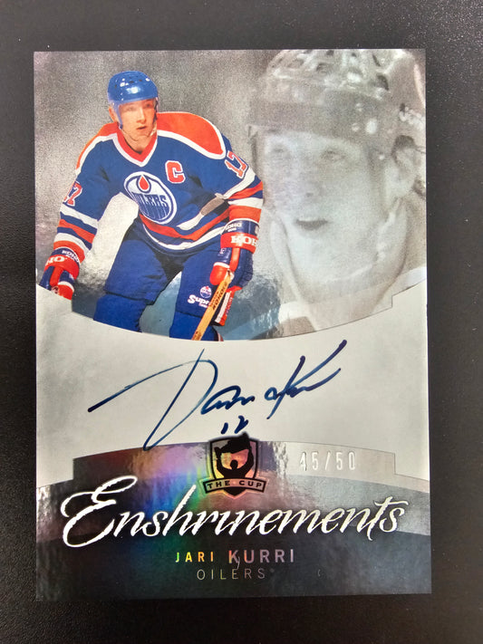 2012-13 Upper Deck The Cup - Cup Enshrinements - Jari Kurri #CE-JK /50