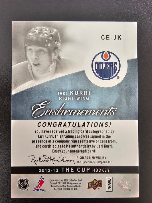 2012-13 Upper Deck The Cup - Cup Enshrinements - Jari Kurri #CE-JK /50