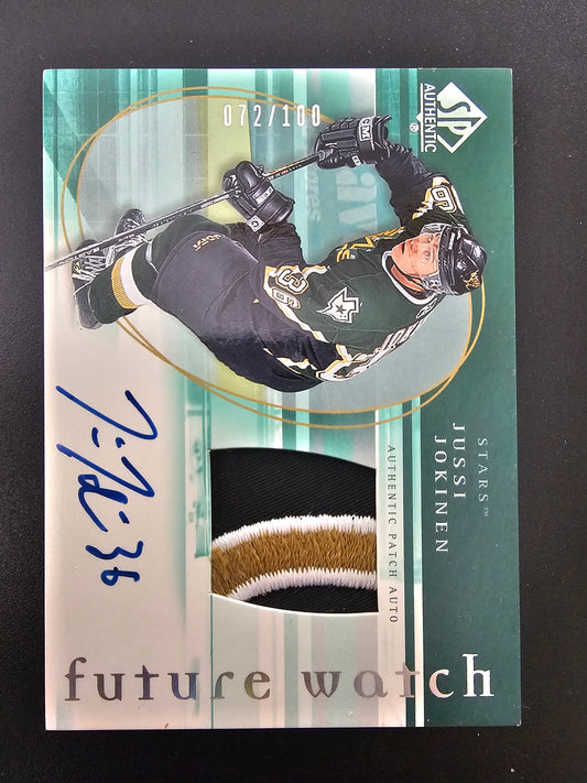 2005-06 Upper Deck SP Authentic - Future Watch Patch - Jussi Jokinen #153 /100 RC