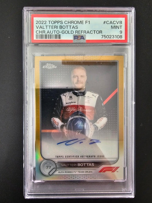2022 Topps Chrome F1 Gold Refractor Autograph - Valtteri Bottas #CAC-VB /50