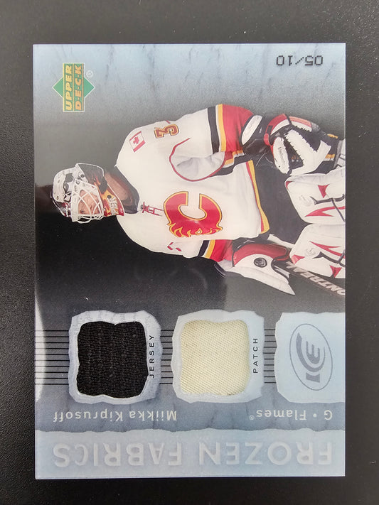 2007-08 Upper Deck Ice - Frozen Fabrics Jersey/Patch - Miikka Kiprusoff #FF-MK /10